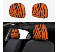 LGHHGY Juego de 2 fundas universales para reposacabezas de coche, diseño de tigre y leopardo, color naranja