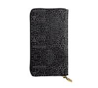 LGHHGY Slimfold - Cartera de piel con estampado de animales de manatí para mujer, elegante cartera de mano larga plegable con bolsillo para monedas, Ciencia abstracta química, Talla única