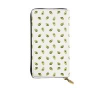 LGHHGY Slimfold - Cartera de piel con estampado orientalista antiguo para mujer, elegante cartera larga plegable con bolsillo para monedas, Bonito aguacate, Talla única