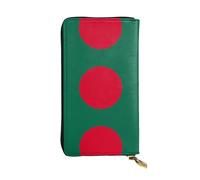 LGHHGY Slimfold - Divertida cartera de piel con diseño de lengua de oveja traviesa para mujer, elegante cartera de mano larga plegable con bolsillo para monedas, Bandera de Bangladesh, Talla única