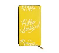 LGHHGY Slimfold Kiss Dolphin Tale - Cartera de piel con estampado de delfín para mujer, elegante cartera de mano larga plegable con bolsillo para monedas, Goodlooking Hello Sunshine, Talla única