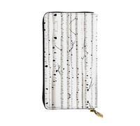 LGHHGY Slimfold Kiss Dolphin Tale - Cartera de piel con estampado de delfín para mujer, elegante cartera de mano larga plegable con bolsillo para monedas, (árbol abedul), Talla única