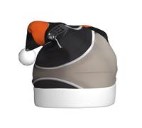 LGHHGY Sombrero de Navidad con impresión de disco de vinilo vintage para adultos, sombreros festivos de vacaciones, sombreros cómodos de Navidad, Año Nuevo, Papá Noel