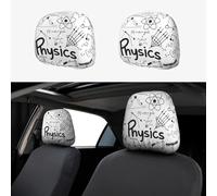 LGHHGY Universal Physics Print Print - Juego de fundas para reposacabezas de coche, 2 unidades, suave y elástico, protector de asiento para furgonetas, SUV, camiones