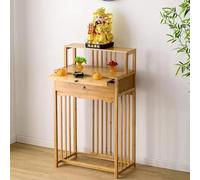 LGHQGHXF Santuario De Meditación Mesa De Altar Budista - Oración Espiritual For Los Santos En El Hogar Altar Griego Seres Amados Católicos Contador Ancestral(Yellow,Width 60cm)