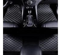 LGHUHL Alfombrillas Coche para Nissan Navara D40 2004-2008 2009 2010 2011 2012 2013 2014, PU Cuero Antideslizantes Alfombrillas de Moqueta Impermeables Interior Accesorios,Black