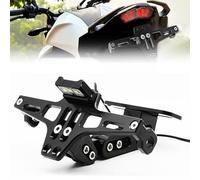 LGHUHL Portamatriculas Moto para Kawasaki Vulcan S 650 VN650, Ajustable Moto Soportes de Portamatriculas Porta Matriculas Soporte Matricula,Black