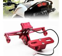 LGHUHL Portamatriculas Moto para Moto Guzzi V85TT V 85, Ajustable Moto Soportes de Portamatriculas Porta Matriculas Soporte Matricula,Red