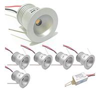 LGJEGD 12v Empotrable de luz Led 1W IP65 Mini Led Spot Spot 25mm Bombilla Kit de Iluminación de Techo al Aire Libre, 6 Pack (Color : Warm White, Size : 120 Degrees)