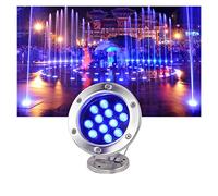 LGJEGD Luces LED Subacuáticas de Acero Inoxidable, 9 W, 24 V, IP68, Aptas para Estanques, Fuentes, Piscinas y Jardines(White,15W)