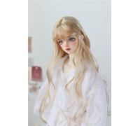 LGJFDL 1/3 1/4 1/6 Wig Doll Hair Replacement Wavy Long Wig DIY Handmade Accessories (Doll not Included) (oro, 1/4)
