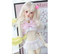LGJFDL 1/3 1/4 Doll Clothes Student Swimsuit, 5 pcs for 45cm/60cm Dolls Clothing Accessories (White, 1/4)