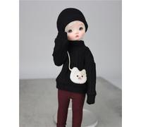 LGJFDL Dolls Clothes of 1/3 1/4 1/6 Dolls High Collar Sweater - Camiseta con capucha para accesorios de muñeca de 30 cm/45 cm/60 cm (blanco, 1/3)