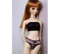 LGJFDL Dolls Clothes of 1/3 1/4 1/6 Dolls Sleeveless Underwear for 30 cm/45 cm/60 cm Doll Accessories (Black,1/3)