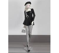 LGJFDL Dolls Clothes of 1/3 1/4 Dolls Square Neck Long Sleeve Dress Legging Necklace for 60 cm/45 cm Clothing Doll Accessories (1/4)