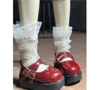 LGJFDL Zapatos de cuerpo para muñecas de 1/6 tallas, zapatos gruesos con suela para accesorios de muñeca de 45 cm (rojo)