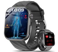 Lgnitek 2025 Reloj Medidor con ECG+HRV/Ácido Úrico/Lípidos,1.97'' AMOLED Smartwatch Hombre Mujer con 24/7 Presión Arterial/Temperatura Corporal/SpO2/ Sueño Salud Watch para Android iOS