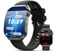 Lgnitek 2026 ECG+HRV Reloj Inteligente Hombre con BMI/Tension Arterial/Microchequeo, 2.2'' Pantalla Curva 3D Ultragrande Smartwatch con 24H Pulsómetro, Temperatura Corporal, Sueño, iOS Android