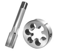 LgowithU Juego de machos de roscar y roscar M20 x 1,5 mm, HSS Metric, juego de machos de roscar exteriores, rosca derecha M20, rosca fina y terraja