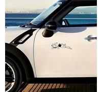 LGPBHSH 1 Par Pegatinas Coche, Compatible con Roewe Vision-i Vision-E, Gráficos de Estrellas Cinco Puntas Impermeables del Automóvil Decoración,Black