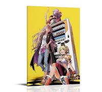 LGQSCWZP Lienzo decorativo con texto en inglés «Reborn As A Vending Machine, I Now Wander The Dungeon» (50 x 75 cm), estilo marco