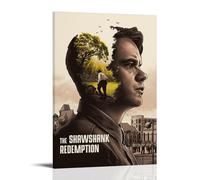 LGQSCWZP Póster de lienzo de The Shawshank Redemption clásico famoso de la película y la gran serie de televisión, arte decorativo para pared, pintura para dormitorio, pósteres, 40 x 60 cm, estilo