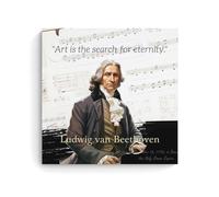 LGQSCWZP Póster decorativo de Ludwig Van Beethoven con banda popular y cantante increíble para álbum de música, arte de pared, póster decorativo para dormitorio, 70 x 70 cm, estilo sin marco