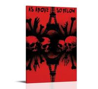 LGQSCWZP Póster decorativo de pared con texto en inglés "As Above" So Below, película famosa y gran serie de televisión, póster decorativo para dormitorio, 20 x 30 cm, estilo marco