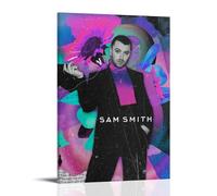 LGQSCWZP SAM SMITH - Póster decorativo para pared de álbum de música con banda popular y cantante increíble, póster decorativo para dormitorio, 60 x 90 cm, estilo marco