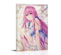 LGQSCWZP Seirei Gensouki Spirit Chronicles Great Anime Maravilloso póster de lienzo de anime para pared, pintura decorativa para dormitorio, póster de pintura de 60 x 90 cm, estilo marco