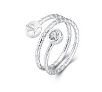LGSY Anillos ajustables trenzados de plata de ley 925 CZ para mujer, diseño de anillos de perlas con asiento de perlas para hacer joyas de perlas