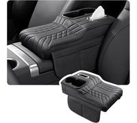 Lgtcjzfw Cojín Reposabrazos Coche 5 en 1 para Vento 1992-2010, Almohadilla Consola Central de Espuma Memoria con Caja de Pañuelos,Black