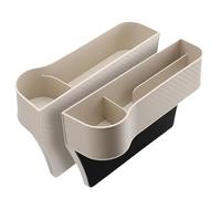 LGTYFVS Organizador de Hueco de Asiento para Mitsubishi L200 2005-2026, Relleno para Hueco de Asiento Caja de Almacenamiento para Coche Multifunción,Beige (Pair)