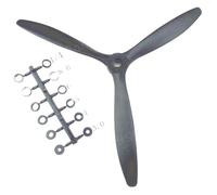LGvzOCset Hélice de 3 Hojas 8x6 9x6 10x6 11x7 13x8 Compatible con Motor RC avión(9X6)