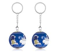 LGWJHCY 2Pcs Astronautas Rompecabezas Llavero, Juguete del Rompecabezas de la Bola,Mini Llaveros Balón Astronautas, Juego Rompecabezas Llavero DIY para Niños