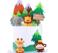 LGWJHCY 5 Pack ofAnimals Cake Decoration, Animals Cake Topper, Zoo Cake Decoration, Jungle Animals Cake Decoration, Forest Animals, Cake Decoration Birthday for Cake Decoration Children
