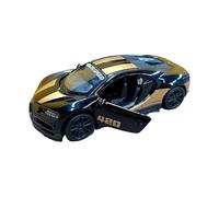 LGWJHCY Bugatti Chiron Deportivo, Juguete de Metal 1:43 para Niños, Mini Coche Coleccionable, Regalo de Cumpleaños para Niño y Niña - Negro