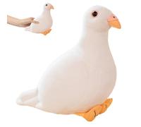 LGWJHCY Figura decorativa de paloma de peluche, pájaro, paloma blanca, accesorio moderno para el hogar y decoración elegante