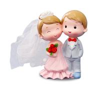 LGWJHCY Figuritas Pareja de Novios, Esculturas Románticas Boda, Artesanías Micropaisaje, para Boda Día San Valentín Decoración del Coche, Decoraciones Creativas,Vestido Novia Adornos para Parejas