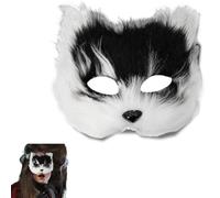 LGWJHCY Fox PlasticMask Headwear, Halloween Mask, AnimalMask, Realistic Costume Party Cosplay Props, Funny Face Mask for Halloween Carnival Costume Party