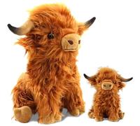 LGWJHCY Highland Cow Plush Toys, Highland Cow Plushie, Hochlandkuh Kuscheltiere Realistic Soft Cuddly, Highland Cow Toy für Kinder Geburtstag Geschenk