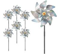 LGWJHCY Reflective Bird Repellent Windmill, Reflective Birds Deterrent,Keep Birds Away from Your House,Window,Garden,Farm (6pcs)