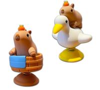 LGWJHCY Shaking Capybara Ornament, Capybara Figure with Shaking Head, for Car Dashboard, Funny Figure, Birthday Gift, Small Universal Animal Decoration for the - 2 Pieces