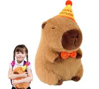LGWJHCY Sombrero de cumpleaños Capybara Plush Toy, 25 cm Adorable Soft Capybara, Apybara Stuffed Animal,Cute Stuffed Animal, Home Decoration Gift for Kids