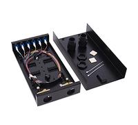 LGX Panel Wall Mount Fiber Enclosure LC-UPC Kit Contiene 6 acopladores LC SM dúplex en caja de cartón con 12 hebras SingleMode 9/125 Spool 1M LC Fiber Pigtail para empalme óptico por fusión
