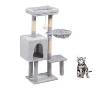 LGYGMD 31 Inch, Tree Indoor Cats, Scratching Post Scratcher with Hammock Perch, Small Tower, Playhouse Cat Condos for Cats,B