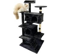 LGYGMD 73'' Tall Indoor Multi-Level Furniture Scratching Post/Stand Platform/Cat Condo, Tower with Funny Toy, Corner Cat Tree and Towers for Medium Cats