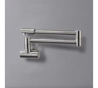 LGYGMD All Copper Wall Folding Kitchen ° Rotation Cold White Brushed Pot Filler Faucet Swing Arm Single Hole,Brushed Nickel,Include:1*Faucet