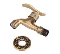 LGYGMD Antique Brass Wall Mounted Cold Water Faucet Single Lever Control Tap for Washing Machine Bathroom Kitchen