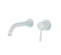 LGYGMD Black Bathroom Faucet Mixer Sink Tap Wash Basin Hot Cold Water Wall Mount Spout Bath with Lever Handle